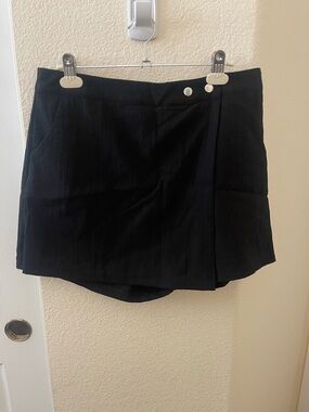 Black Women's Wrap-Style Skort